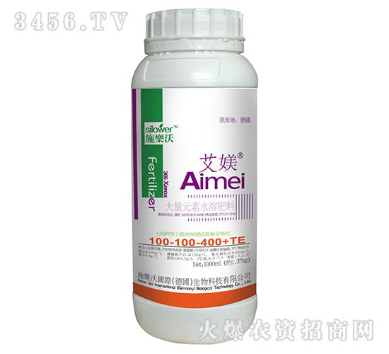 1L大量元素清液肥100-100-400+TE-艾媄-施樂沃