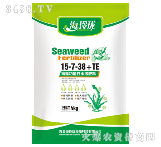 海藻功能性水溶肥料15-7-38+TE-海玲瓏