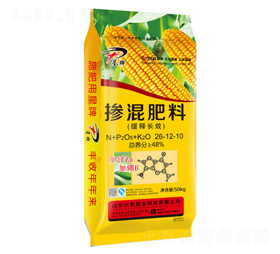 緩釋長(zhǎng)效摻混肥料26-12-10-星牌-興發(fā)肥業(yè)