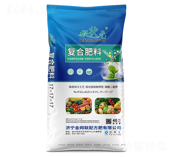 高塔雙冷工藝高濃度硫酸鉀型復合肥17-17-17-根狀元-金網(wǎng)聯(lián)